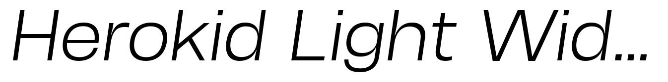 Herokid Light Wide Italic